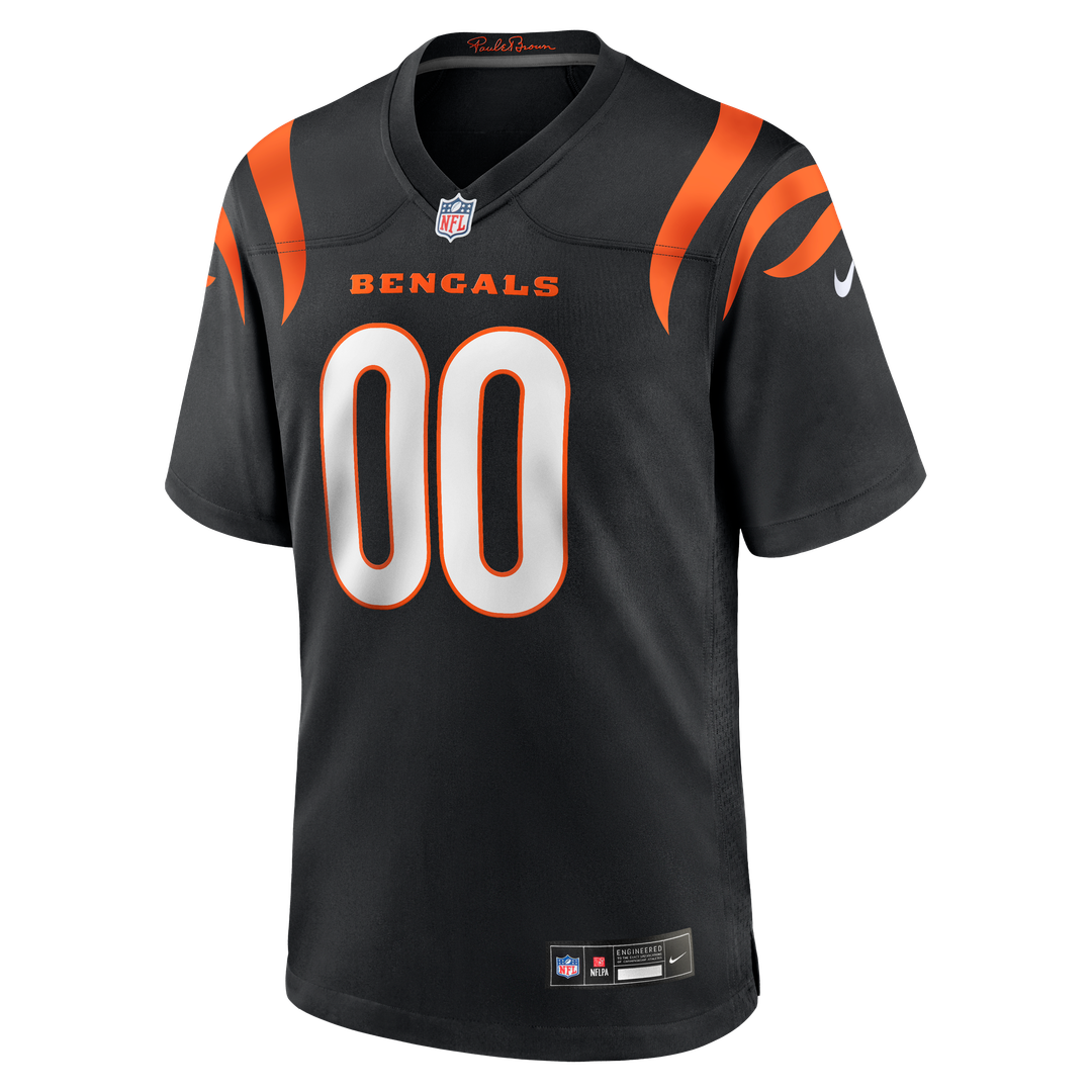 Cincinnati Bengals Nike Game Custom Jersey - Black Official NFL Team Apparel Football Fan Gear