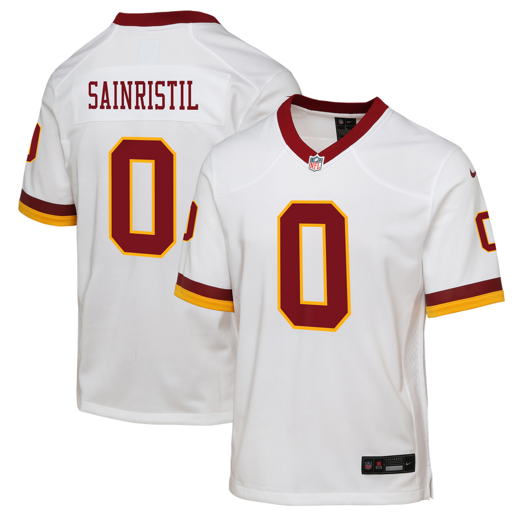 Mike Sainristil Washington Commanders Nike Youth Alternate 2 Game Jersey - White Official NFL Team Apparel Football Fan Gear