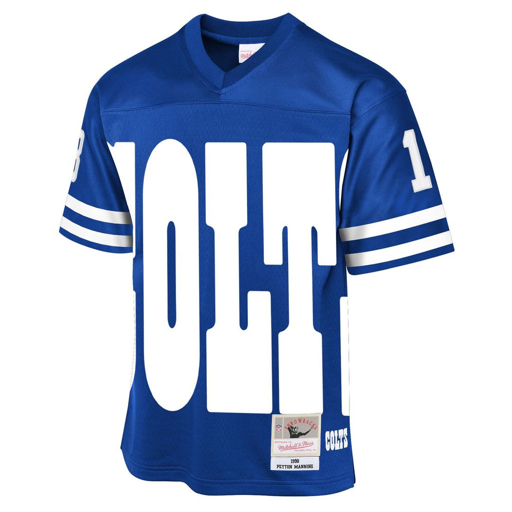 Peyton Manning Indianapolis Colts Mitchell & Ness Youth 1998 Throwback Fashion Jersey - Royal Official NFL Team Apparel Football Fan Gear