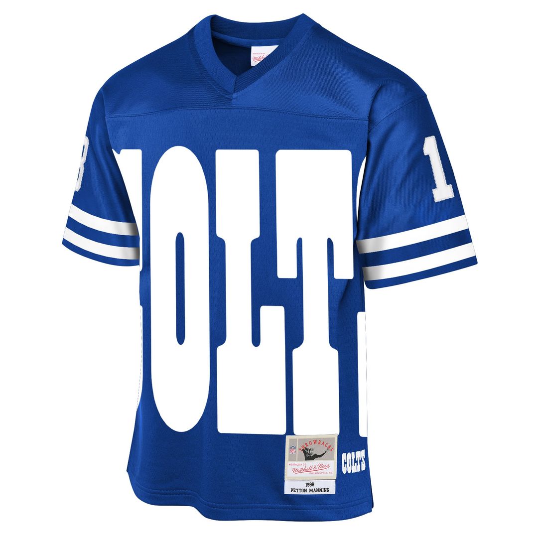 Peyton Manning Indianapolis Colts Mitchell & Ness Youth 1998 Throwback Fashion Jersey - Royal Official NFL Team Apparel Football Fan Gear