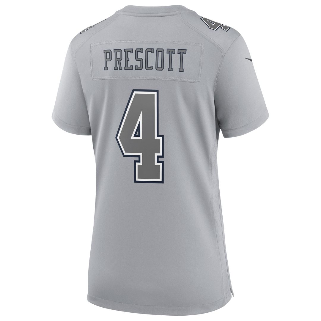 Dak Prescott Dallas Cowboys Nike Women's Atmosphere Fashion Game Jersey - Gray Official NFL Team Apparel Football Fan Gear