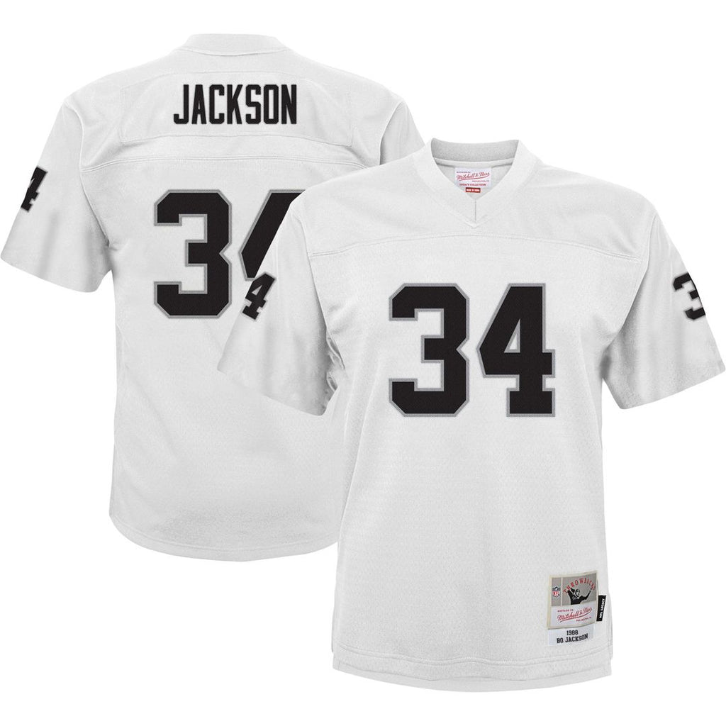 Bo Jackson Las Vegas Raiders Mitchell & Ness Youth 1988 Retired Player Legacy Jersey - White Official NFL Team Apparel Football Fan Gear