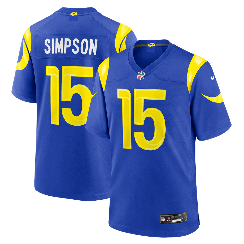 Ty Simpson Los Angeles Rams Nike 2026 NFL Draft First Round Pick No. 13 Team Game Jersey - Royal Official NFL Team Apparel Football Fan Gear