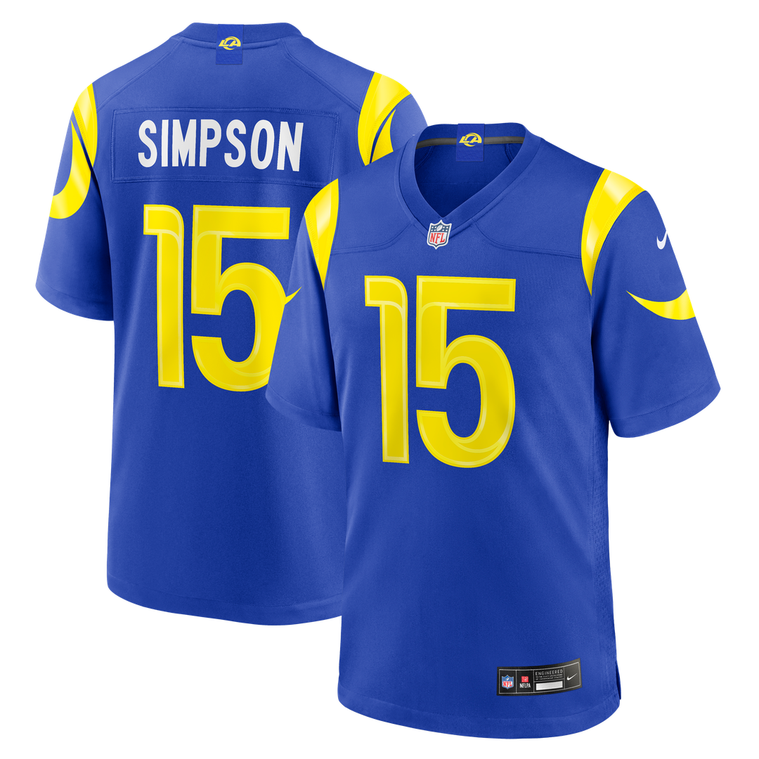 Ty Simpson Los Angeles Rams Nike 2026 NFL Draft First Round Pick No. 13 Team Game Jersey - Royal Official NFL Team Apparel Football Fan Gear