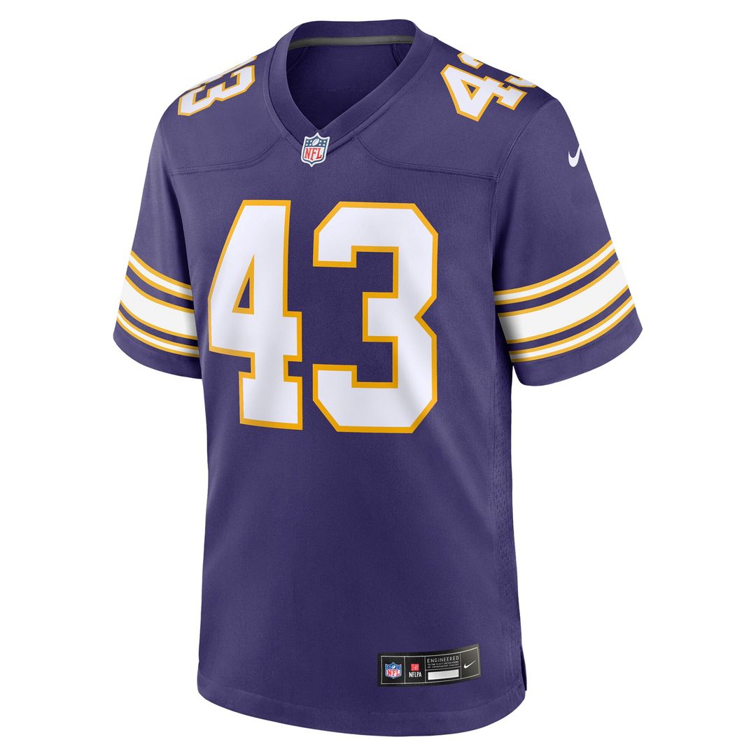 Andrew Van Ginkel Minnesota Vikings Nike Alternate Game Jersey - Purple Official NFL Team Apparel Football Fan Gear