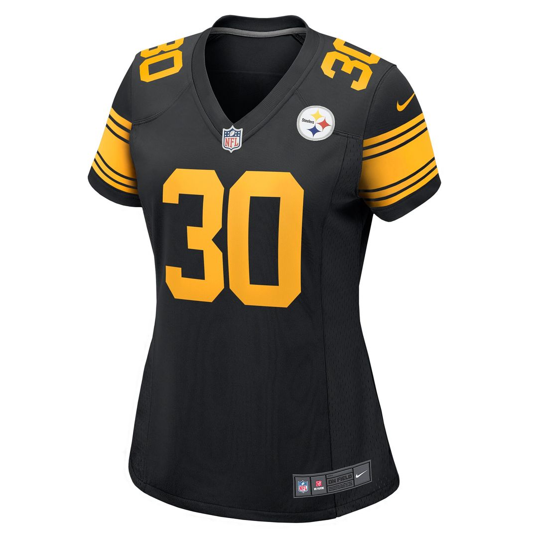 Jaylen Warren Pittsburgh Steelers Nike Women's Alternate Game Jersey - Black Official NFL Team Apparel Football Fan Gear