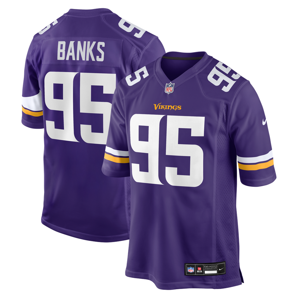 Caleb Banks Minnesota Vikings Nike 2026 NFL Draft First Round Pick No. 18 Team Game Jersey - Purple Official NFL Team Apparel Football Fan Gear