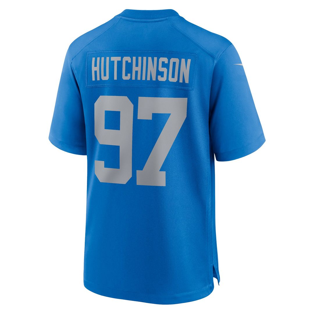 Aidan Hutchinson Detroit Lions Nike Alternate Game Jersey - Blue Official NFL Team Apparel Football Fan Gear