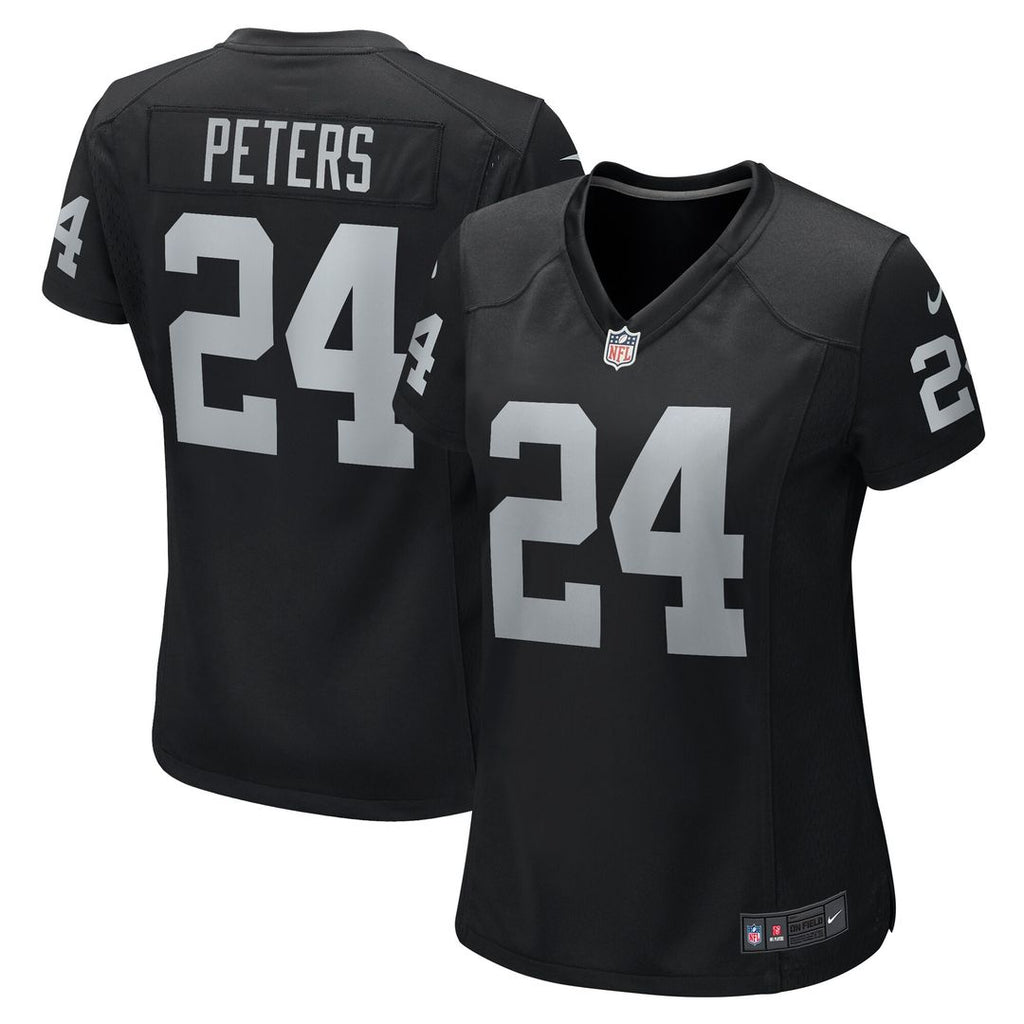 Marcus Peters Las Vegas Raiders Nike Women's Team Game Jersey - Black Official NFL Team Apparel Football Fan Gear
