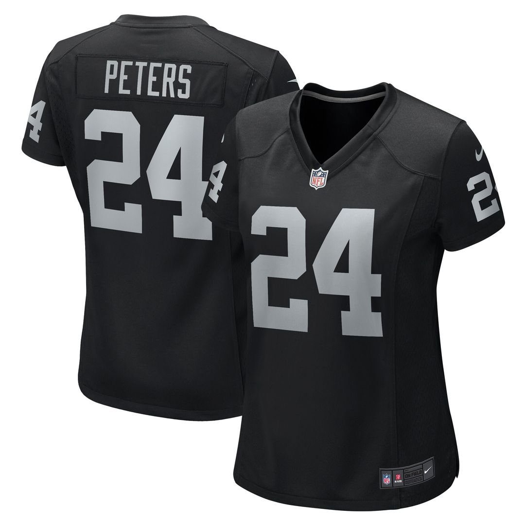 Marcus Peters Las Vegas Raiders Nike Women's Team Game Jersey - Black Official NFL Team Apparel Football Fan Gear