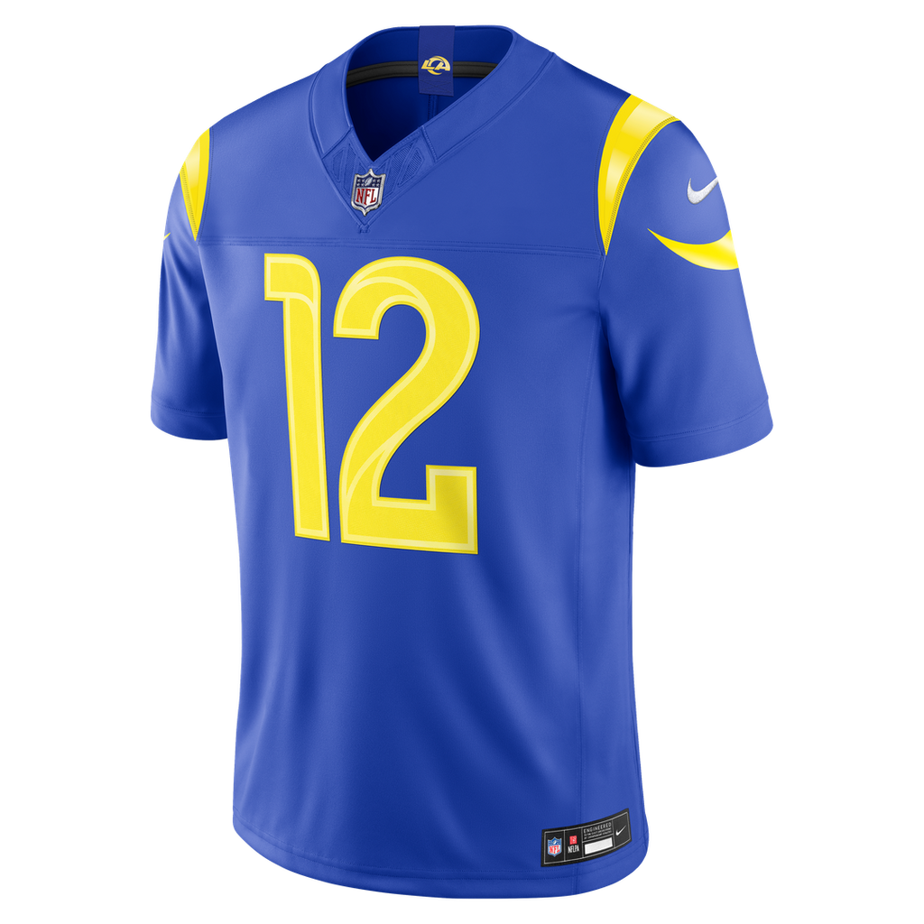 Puka Nacua Los Angeles Rams Nike Vapor F.U.S.E. Stitched Limited Jersey - White Official NFL Team Apparel Football Fan Gear