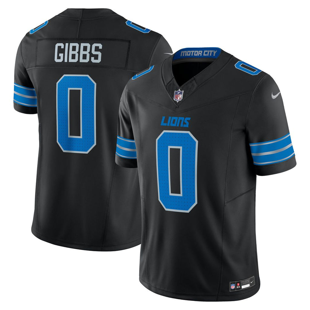 Jahmyr Gibbs Detroit Lions Nike 2nd Alternate Vapor F.U.S.E. Limited Jersey - Black Official NFL Team Apparel Football Fan Gear