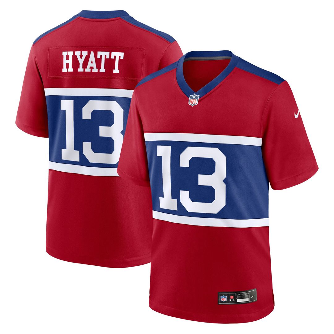 Jalin Hyatt New York Giants Nike Youth Game Jersey - Red Official NFL Team Apparel Football Fan Gear
