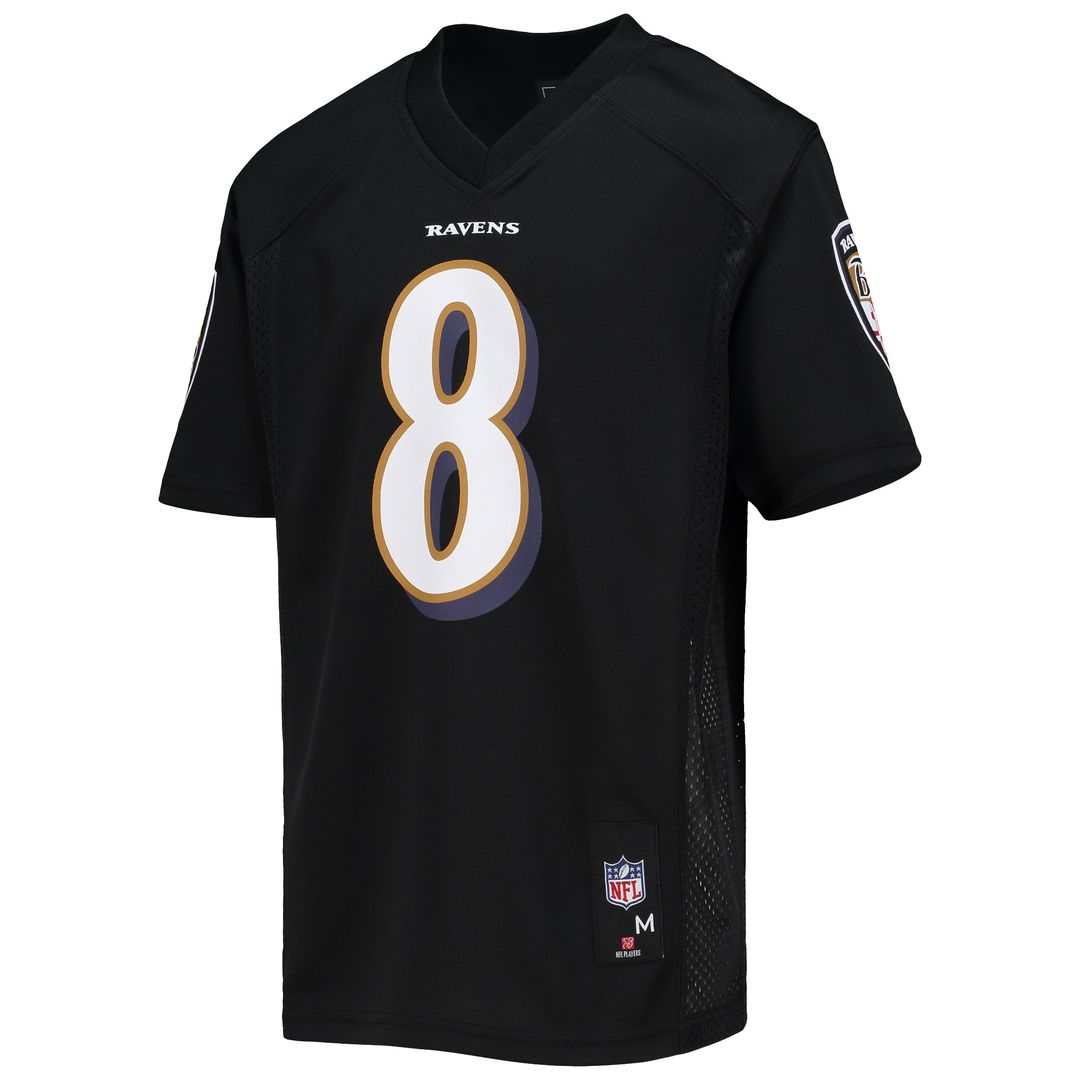 Lamar Jackson Baltimore Ravens Youth Replica Player Jersey - Black Official NFL Team Apparel Football Fan Gear