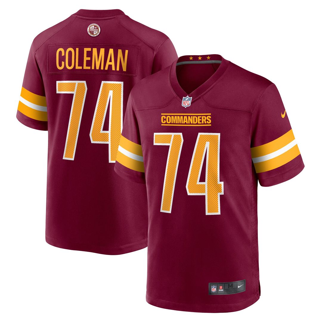 Brandon Coleman Washington Commanders Nike Game Jersey - Burgundy Official NFL Team Apparel Football Fan Gear