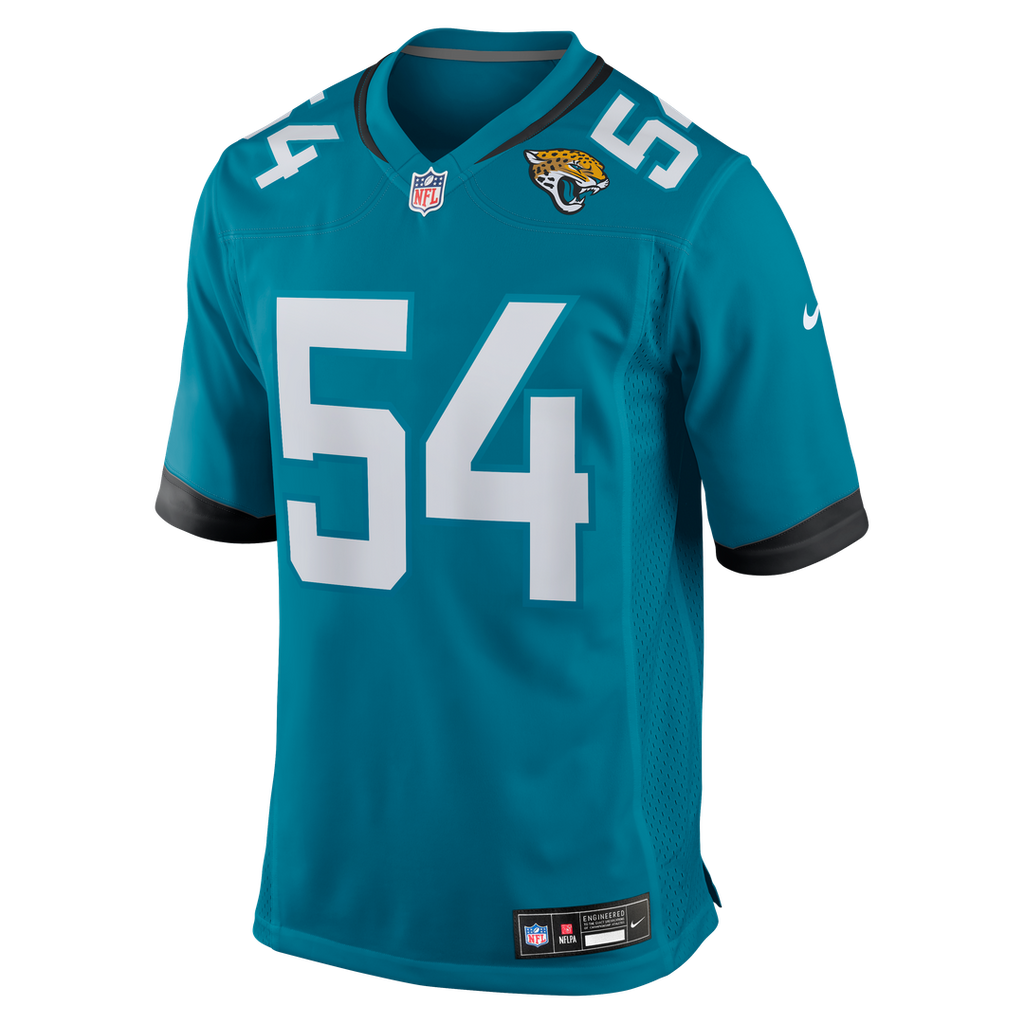 Jack Kiser Jacksonville Jaguars Nike Team Game Jersey - Teal Official NFL Team Apparel Football Fan Gear