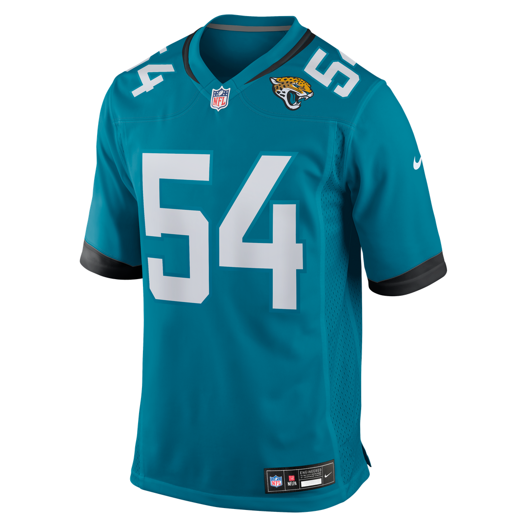 Jack Kiser Jacksonville Jaguars Nike Team Game Jersey - Teal Official NFL Team Apparel Football Fan Gear