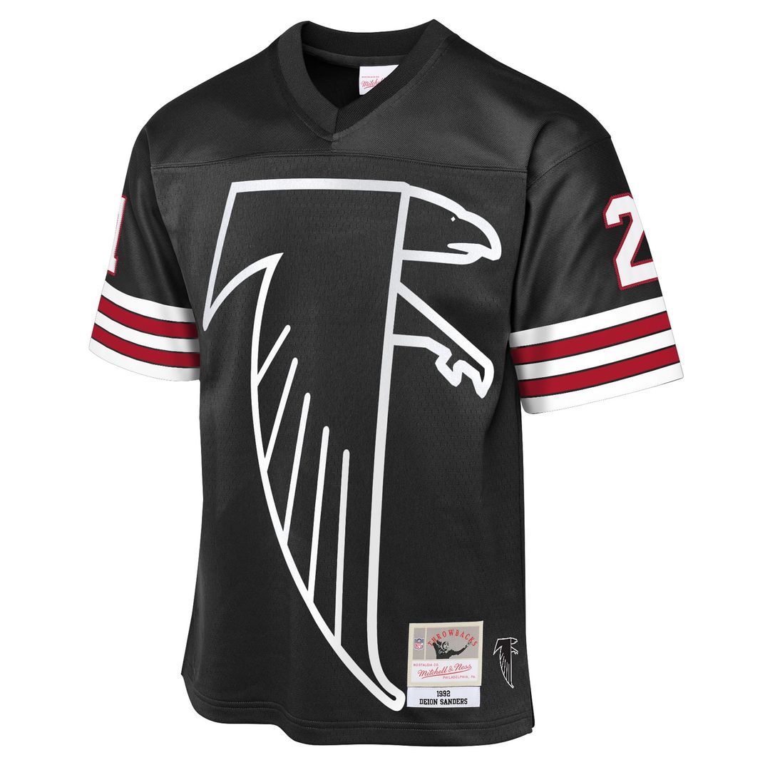 Deion Sanders Atlanta Falcons Mitchell & Ness Youth 1992 Throwback Fashion Jersey - Black Official NFL Team Apparel Football Fan Gear