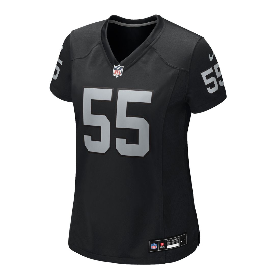 Cody Lindenberg Las Vegas Raiders Nike Women's Team Game Jersey - Black Official NFL Team Apparel Football Fan Gear