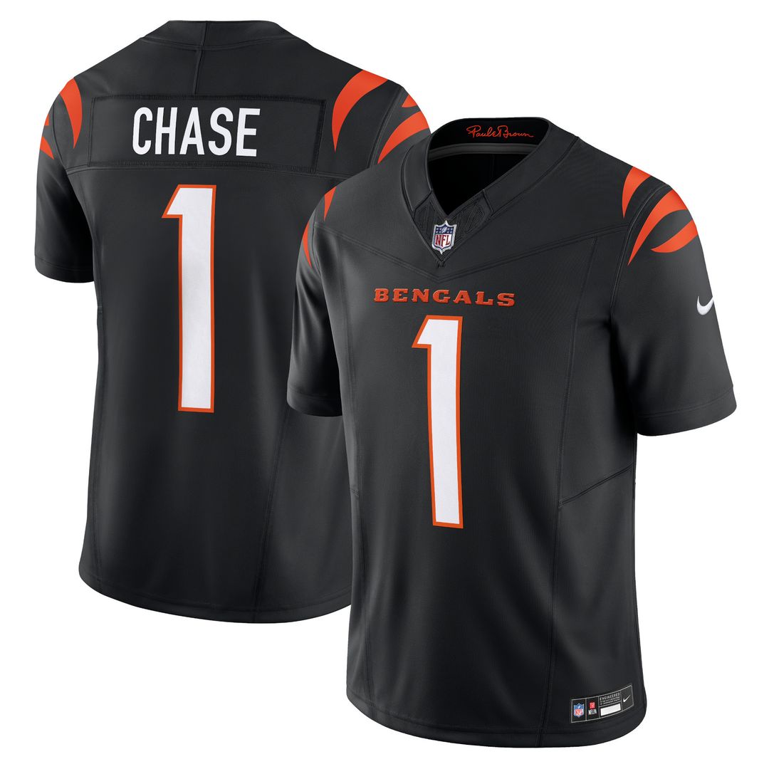 Ja'Marr Chase Cincinnati Bengals Nike Vapor F.U.S.E. Limited Jersey - Black Official NFL Team Apparel Football Fan Gear