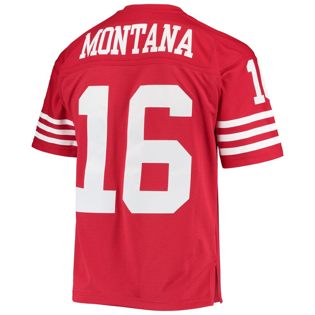 Joe Montana San Francisco 49ers Mitchell & Ness Legacy Replica Jersey - Scarlet Official NFL Team Apparel Football Fan Gear