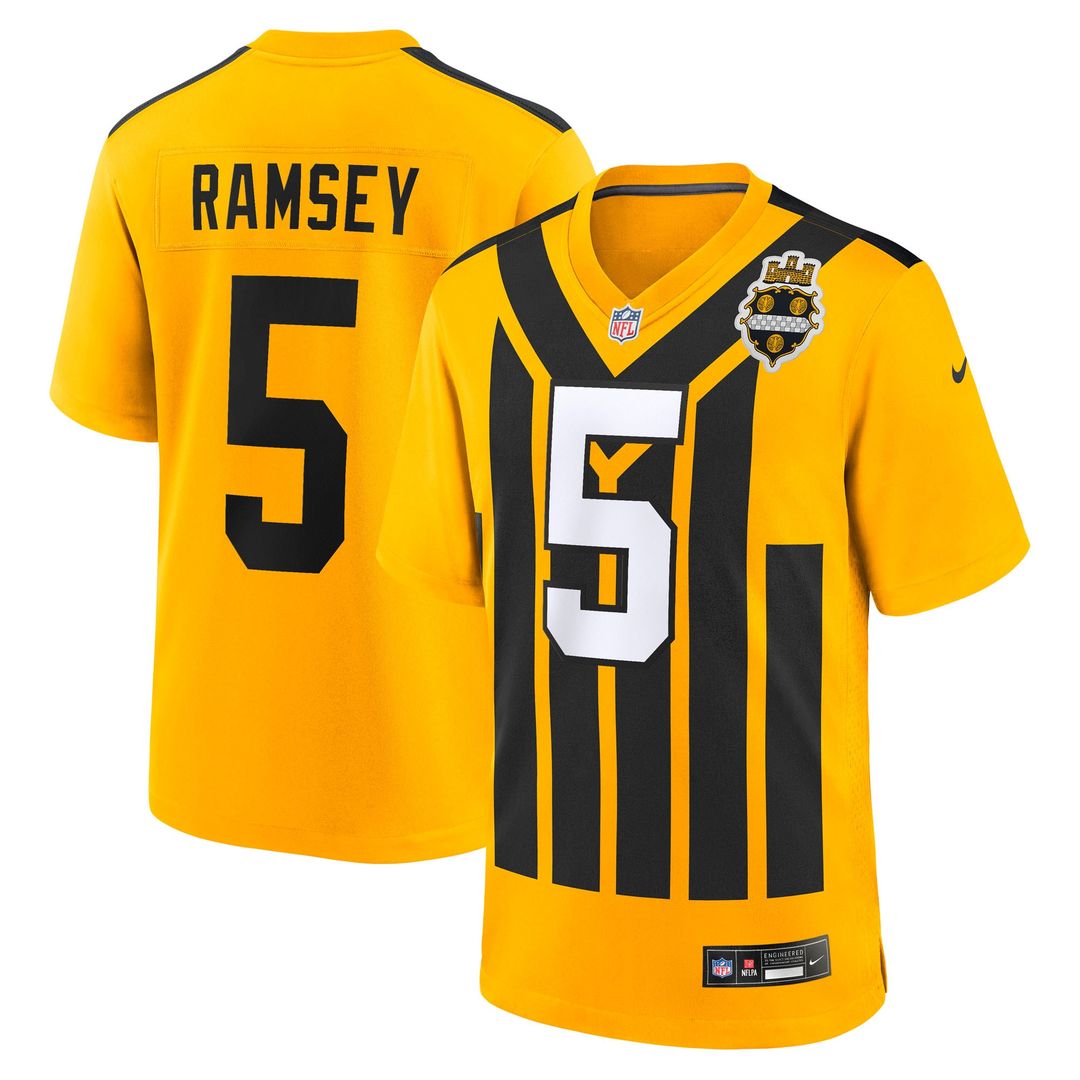 Jalen Ramsey Pittsburgh Steelers Nike Alternate 1933 Throwback Game Jersey - Gold Official NFL Team Apparel Football Fan Gear
