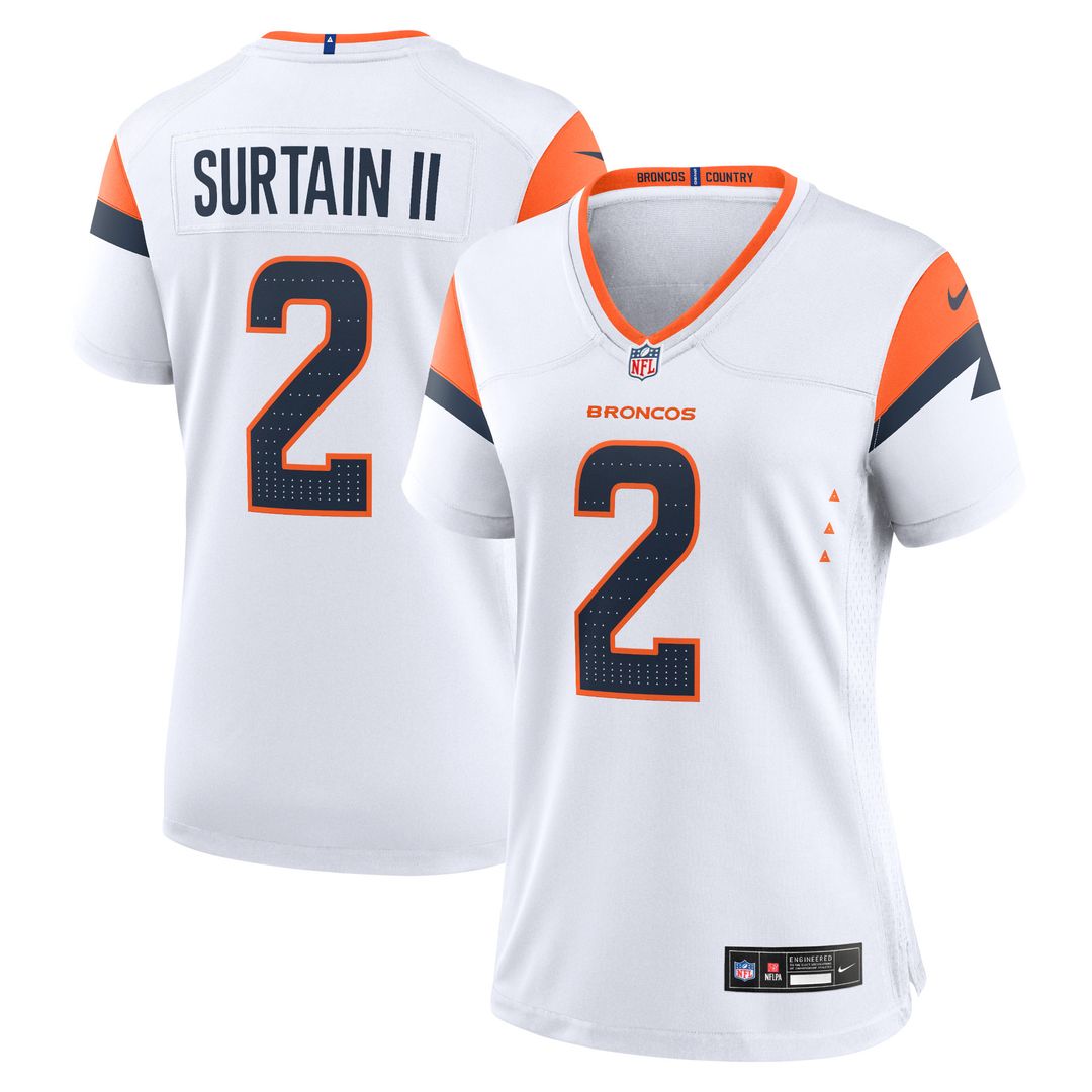 Patrick Surtain II Denver Broncos Nike Women's Game Jersey - White Official NFL Team Apparel Football Fan Gear