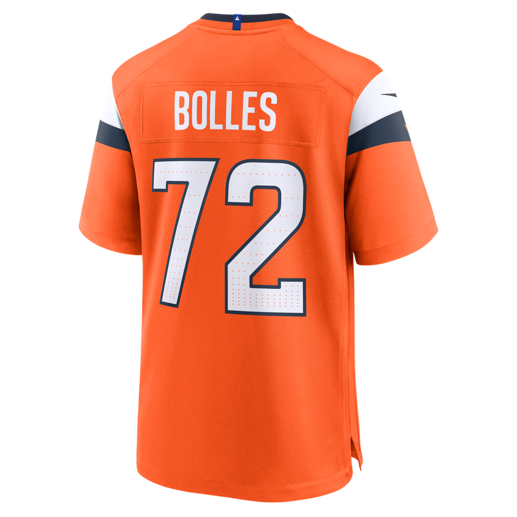 Garett Bolles Denver Broncos Nike Team Game Jersey - Orange Official NFL Team Apparel Football Fan Gear