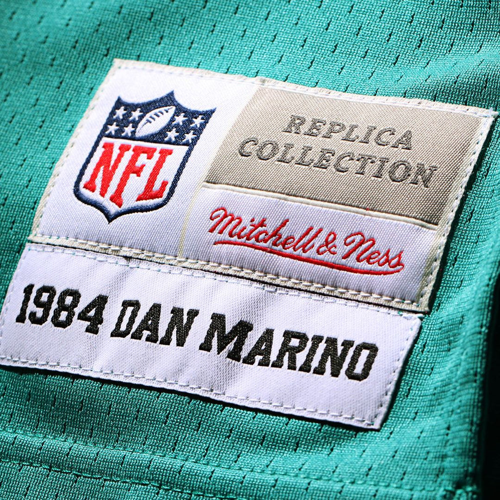 Dan Marino Miami Dolphins Mitchell & Ness Big & Tall 1984 Retired Player Replica Jersey - Aqua Official NFL Team Apparel Football Fan Gear