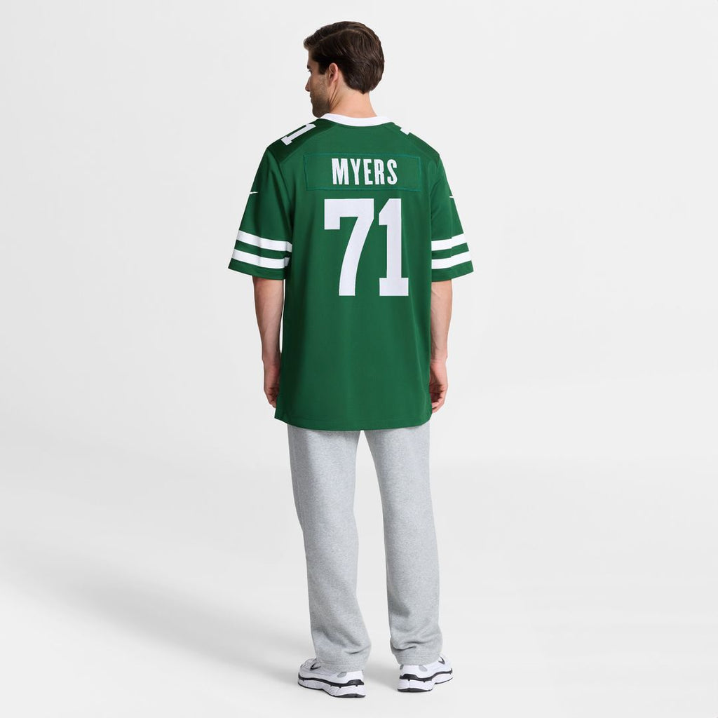 Josh Myers New York Jets Nike Team Game Jersey - Legacy Green Official NFL Team Apparel Football Fan Gear