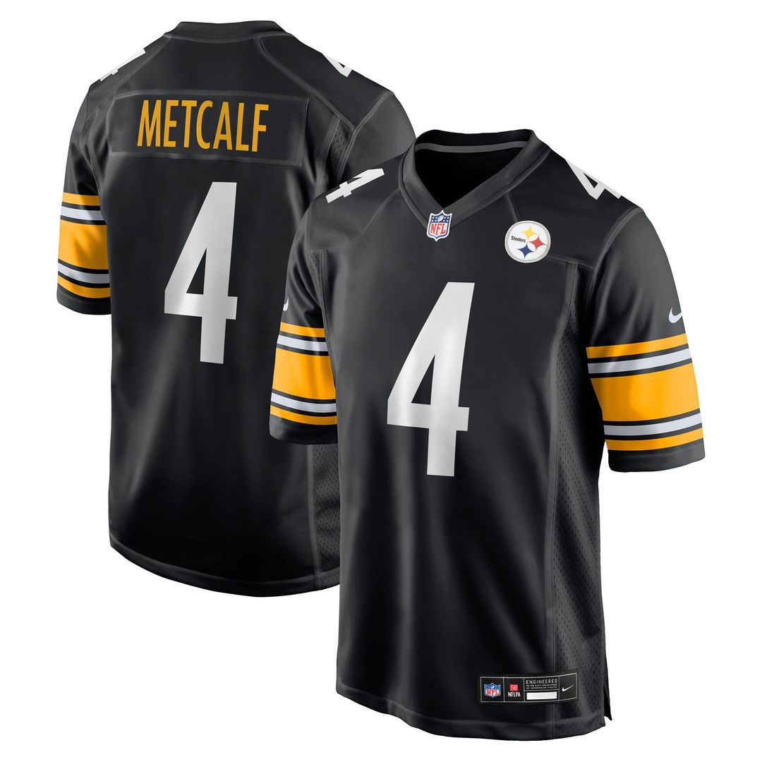 DK Metcalf Pittsburgh Steelers Nike Youth Game Jersey - Black Official NFL Team Apparel Football Fan Gear