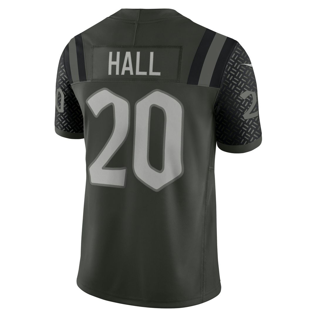 Breece Hall New York Jets Nike 2025 Rivalries Collection Stitched Limited Jersey - Gotham Green Official NFL Team Apparel Football Fan Gear