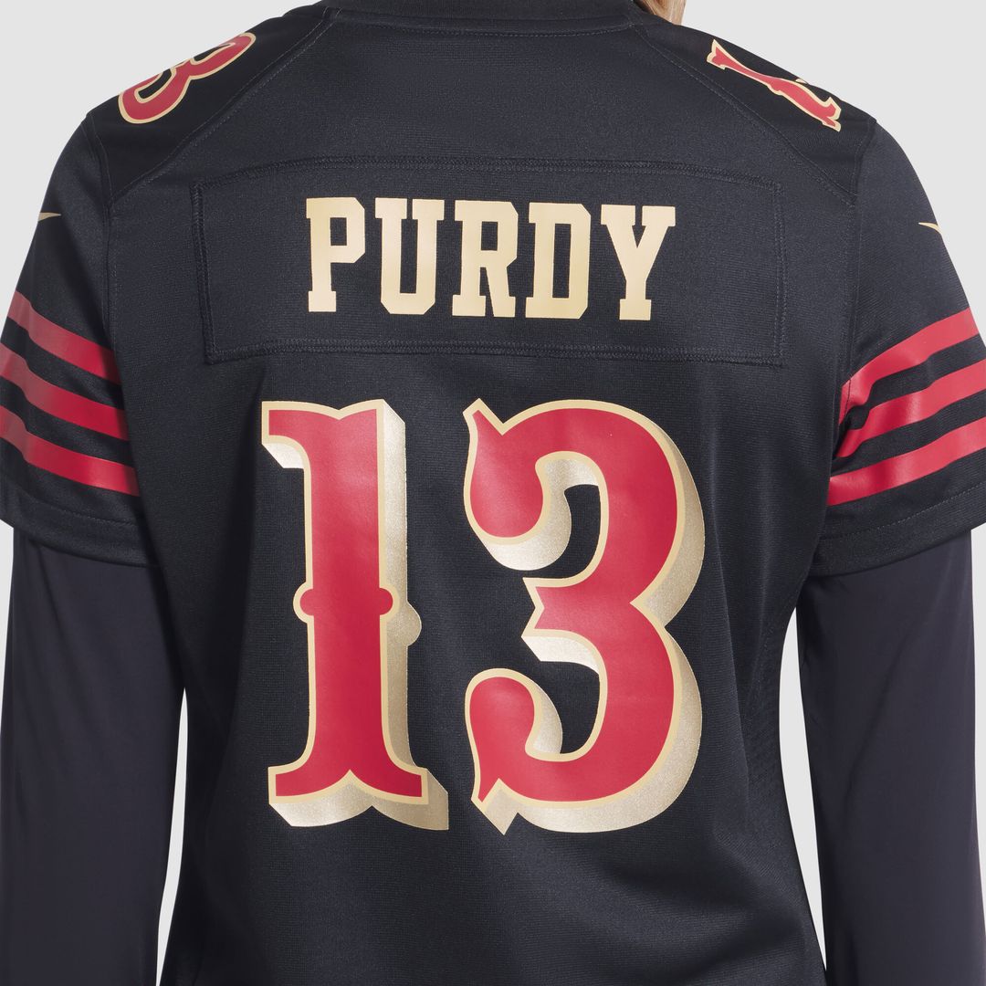 Brock Purdy San Francisco 49ers Nike Women's 2025 Rivalries Collection Game Jersey - Black Official NFL Team Apparel Football Fan Gear