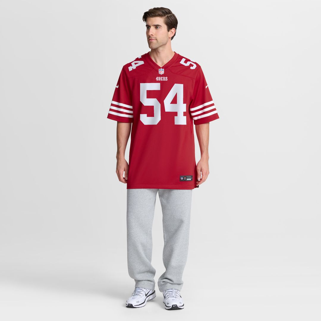 Fred Warner San Francisco 49ers Nike Team Game Player Jersey - White Official NFL Team Apparel Football Fan Gear