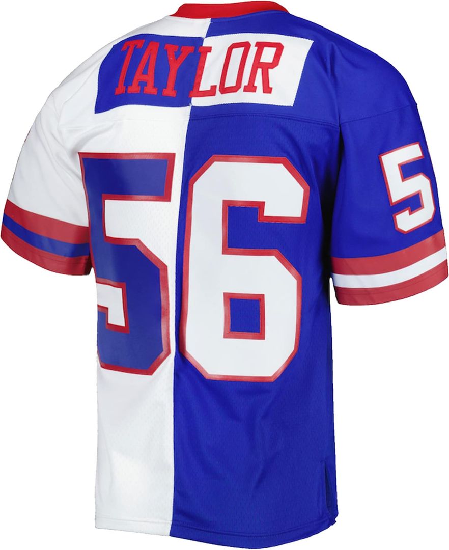 Lawrence Taylor New York Giants Mitchell & Ness 1986 Split Legacy Replica Jersey - Royal/White Official NFL Team Apparel Football Fan Gear