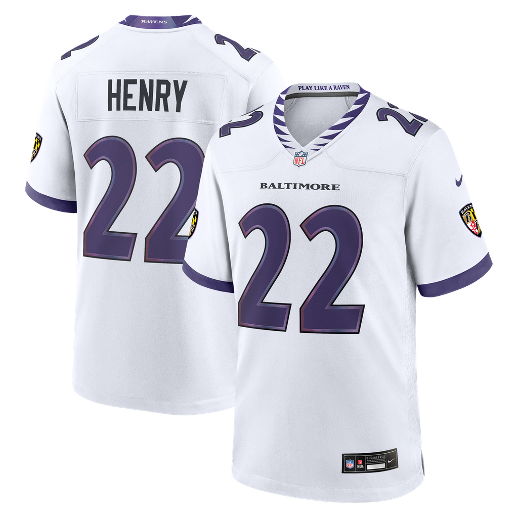 Derrick Henry Baltimore Ravens Nike Game Jersey - White Official NFL Team Apparel Football Fan Gear