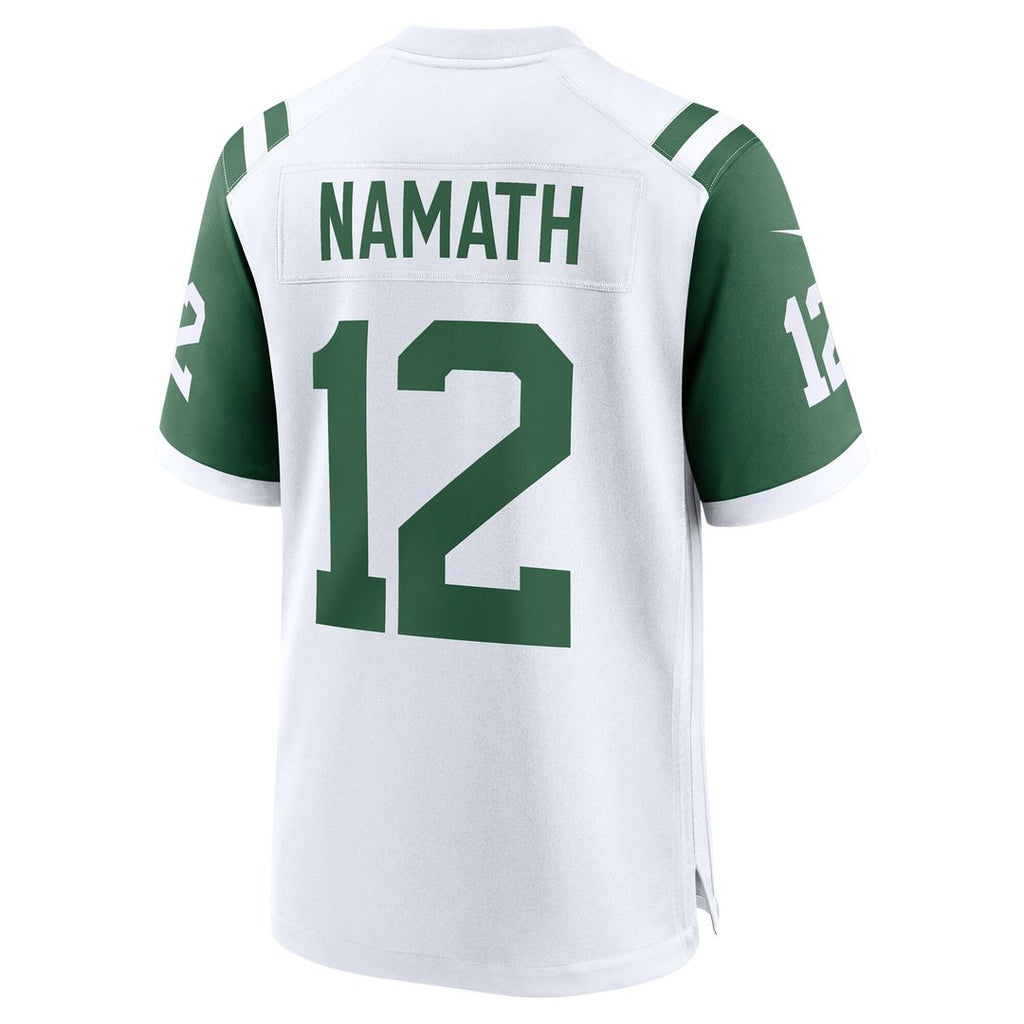 Joe Namath New York Jets Nike Classic Alternate Retired Player Game Jersey - White Official NFL Team Apparel Football Fan Gear