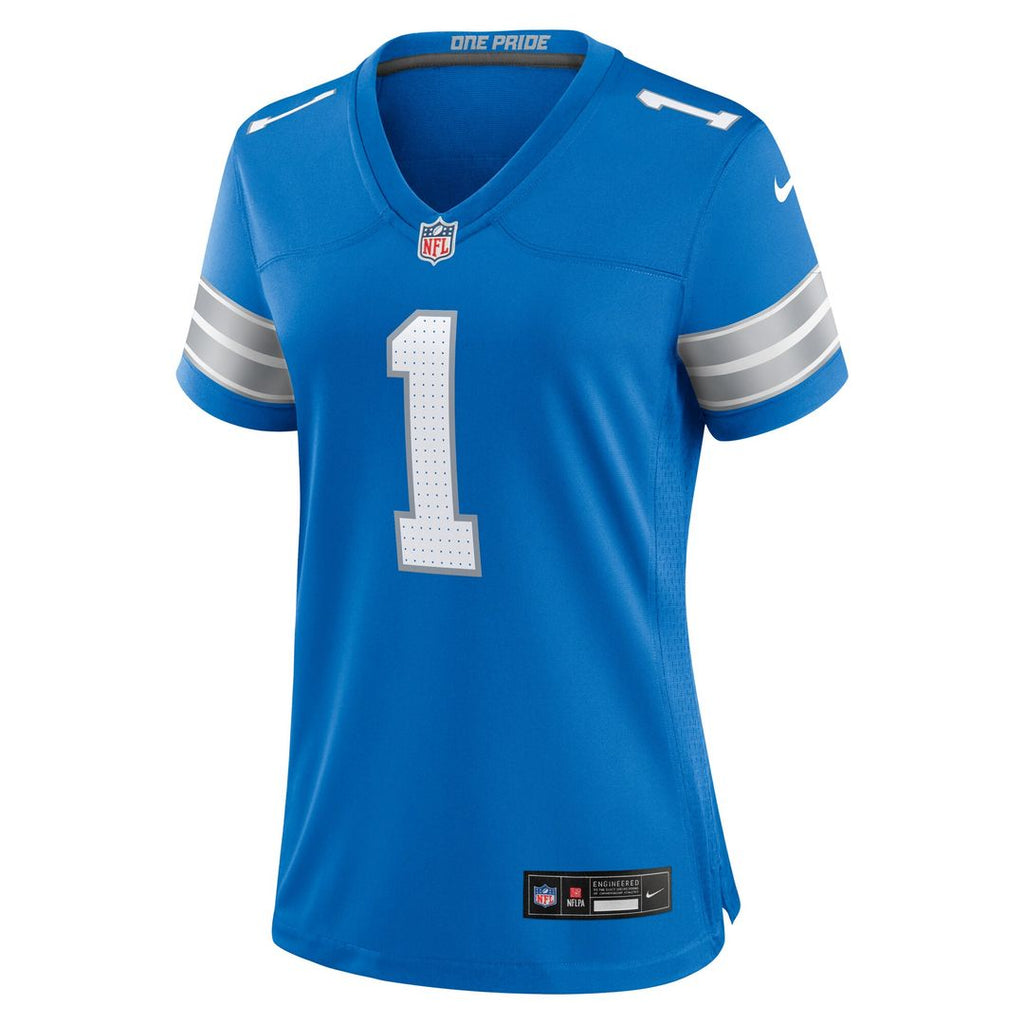 Number 1 Mom Detroit Lions Nike Game Jersey - Blue Official NFL Team Apparel Football Fan Gear