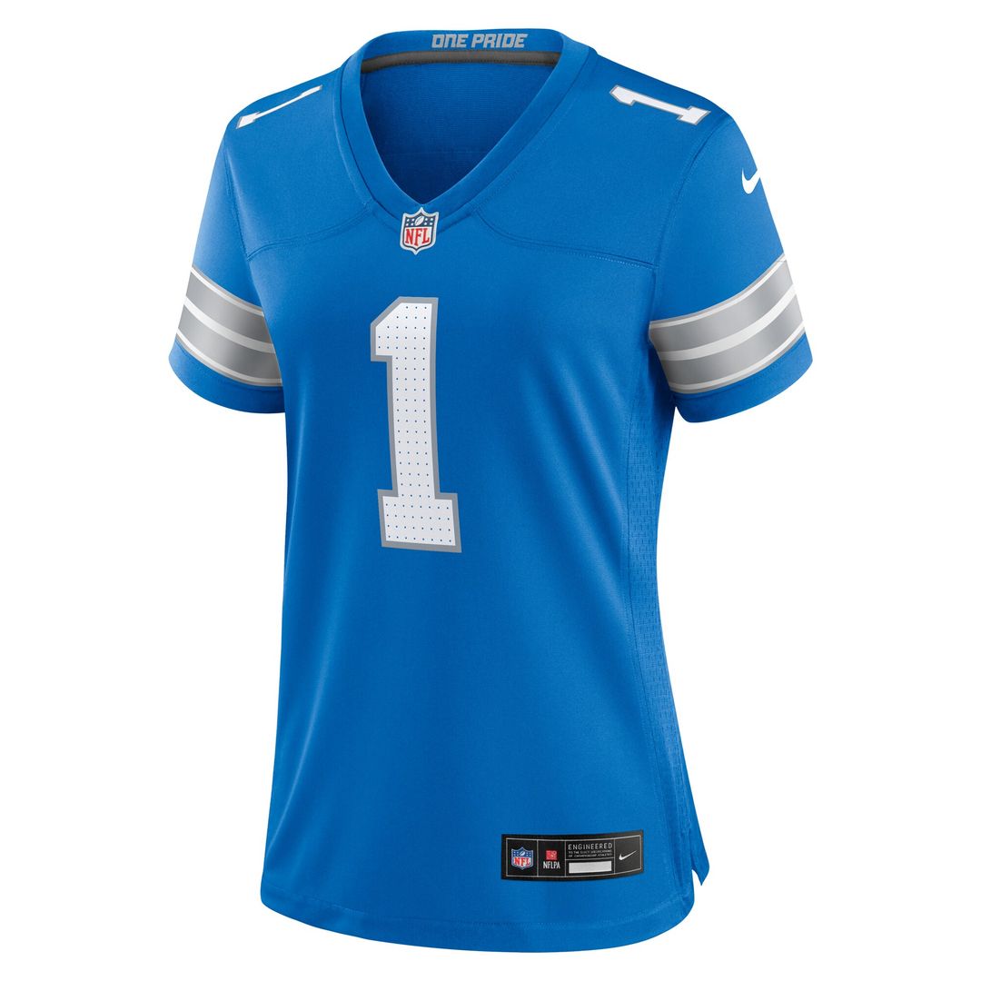 Number 1 Mom Detroit Lions Nike Game Jersey - Blue Official NFL Team Apparel Football Fan Gear