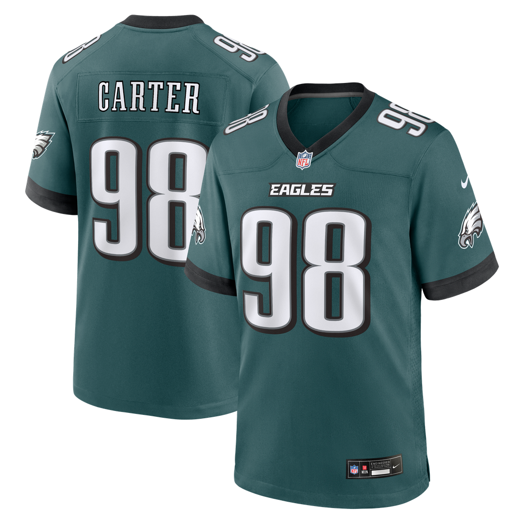 Jalen Carter Philadelphia Eagles Nike Team Game Jersey - Midnight Green Official NFL Team Apparel Football Fan Gear