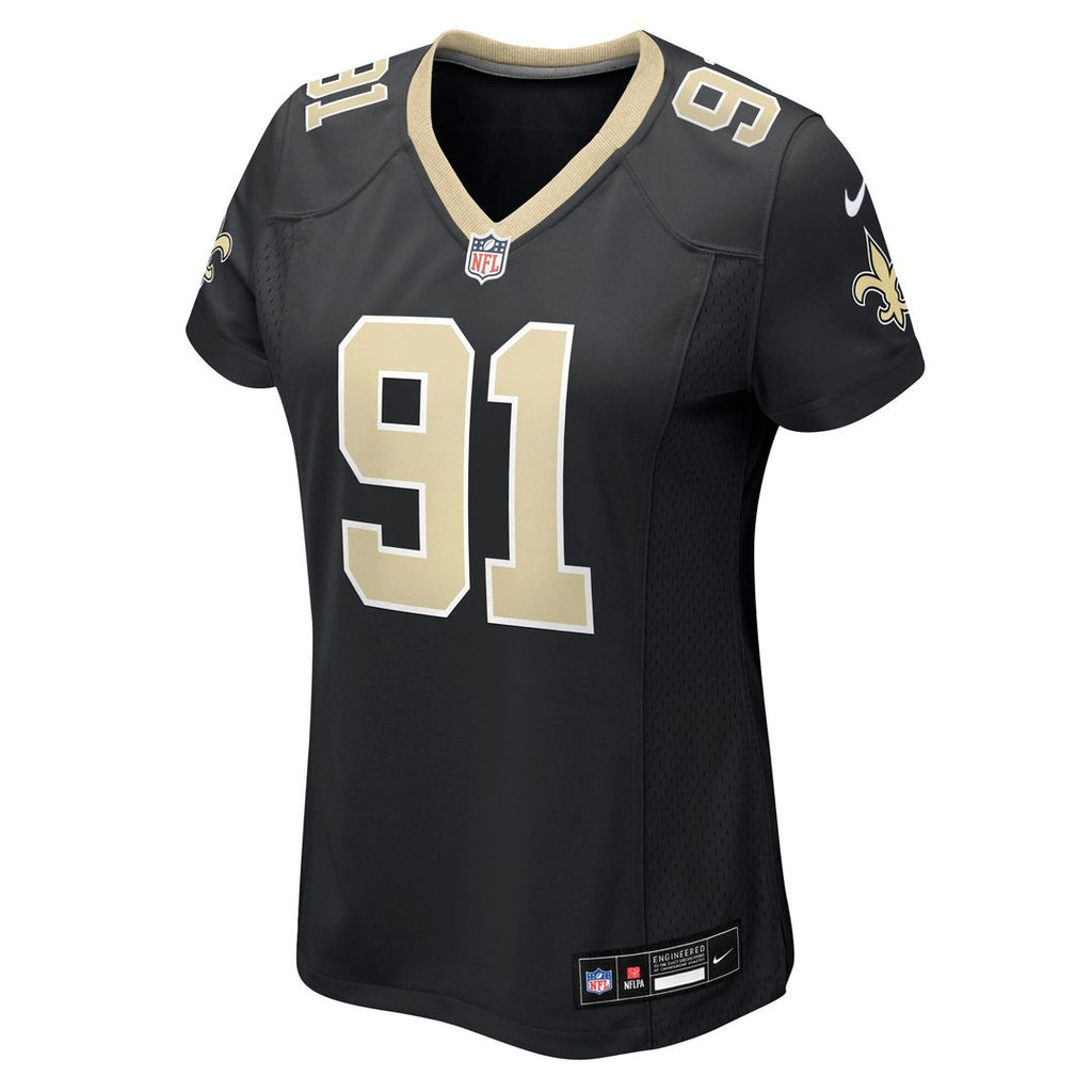 Vernon Broughton New Orleans Saints Nike Women's Team Game Jersey - Black Official NFL Team Apparel Football Fan Gear