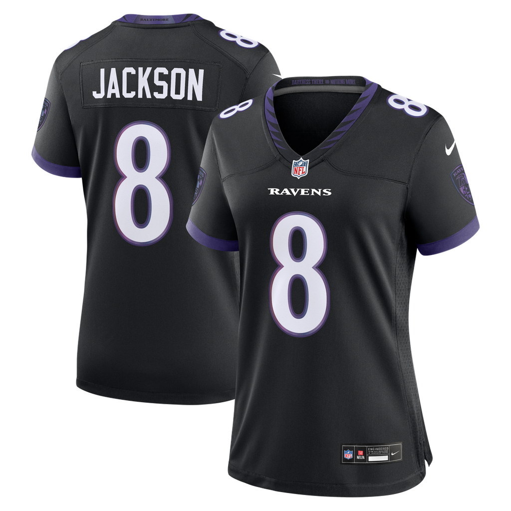 Lamar Jackson Baltimore Ravens Nike Women's Alternate Game Jersey - Black Official NFL Team Apparel Football Fan Gear