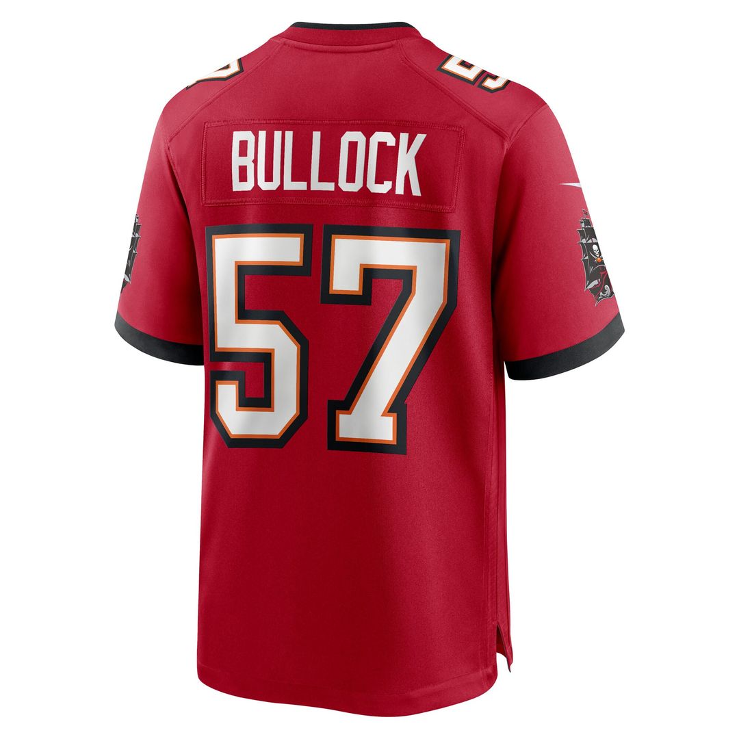 John Bullock Tampa Bay Buccaneers Nike Team Game Jersey - Red Official NFL Team Apparel Football Fan Gear
