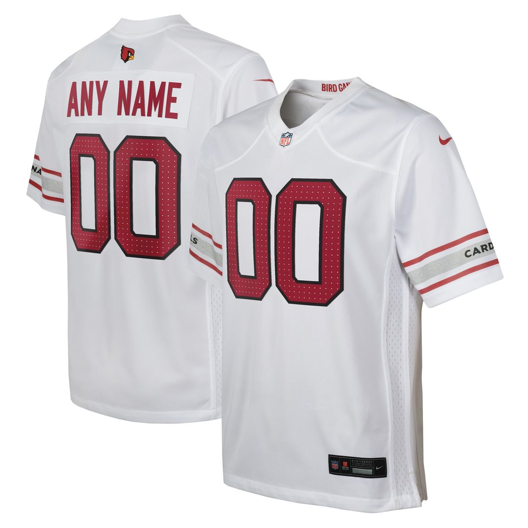 Arizona Cardinals Nike Youth Custom Game Jersey - White Official NFL Team Apparel Football Fan Gear