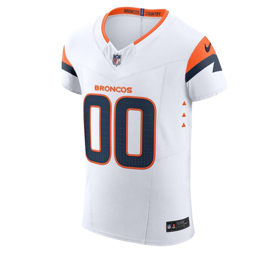 Denver Broncos Nike Vapor F.U.S.E. Elite Custom Jersey - White Official NFL Team Apparel Football Fan Gear