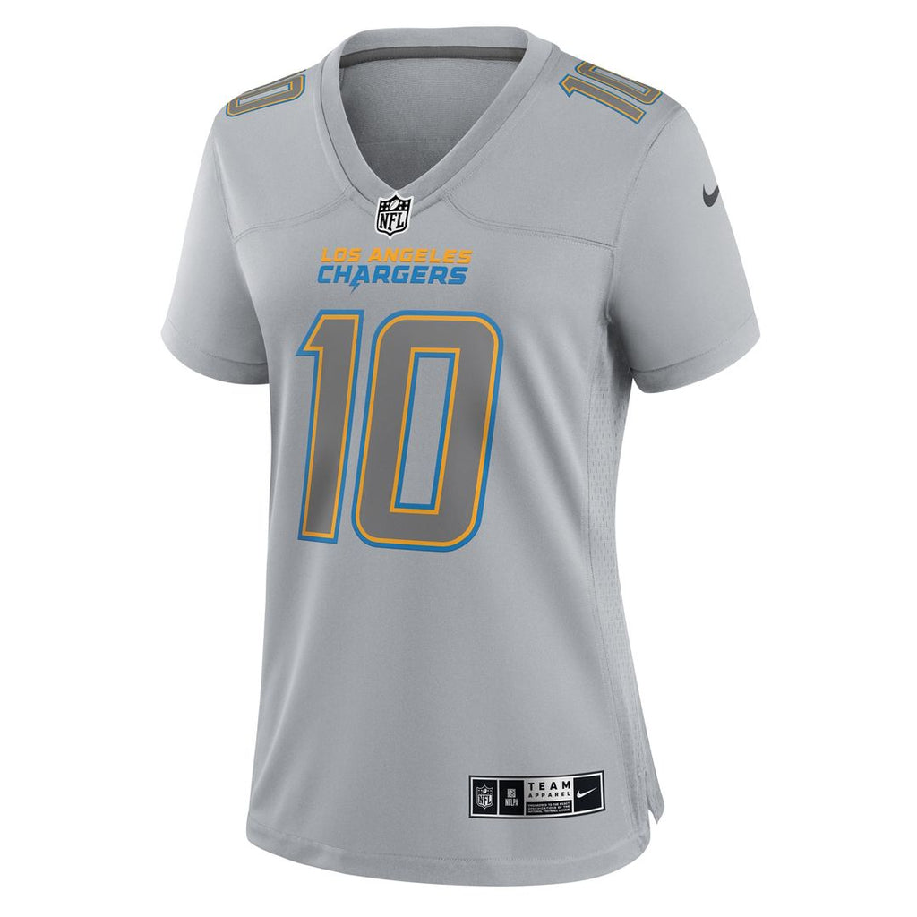 Justin Herbert Los Angeles Chargers Nike Women's Atmosphere Fashion Game Jersey - Gray Official NFL Team Apparel Football Fan Gear