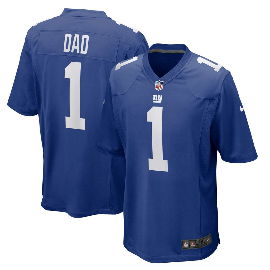 Number 1 Dad New York Giants Nike Game Jersey - Royal Official NFL Team Apparel Football Fan Gear