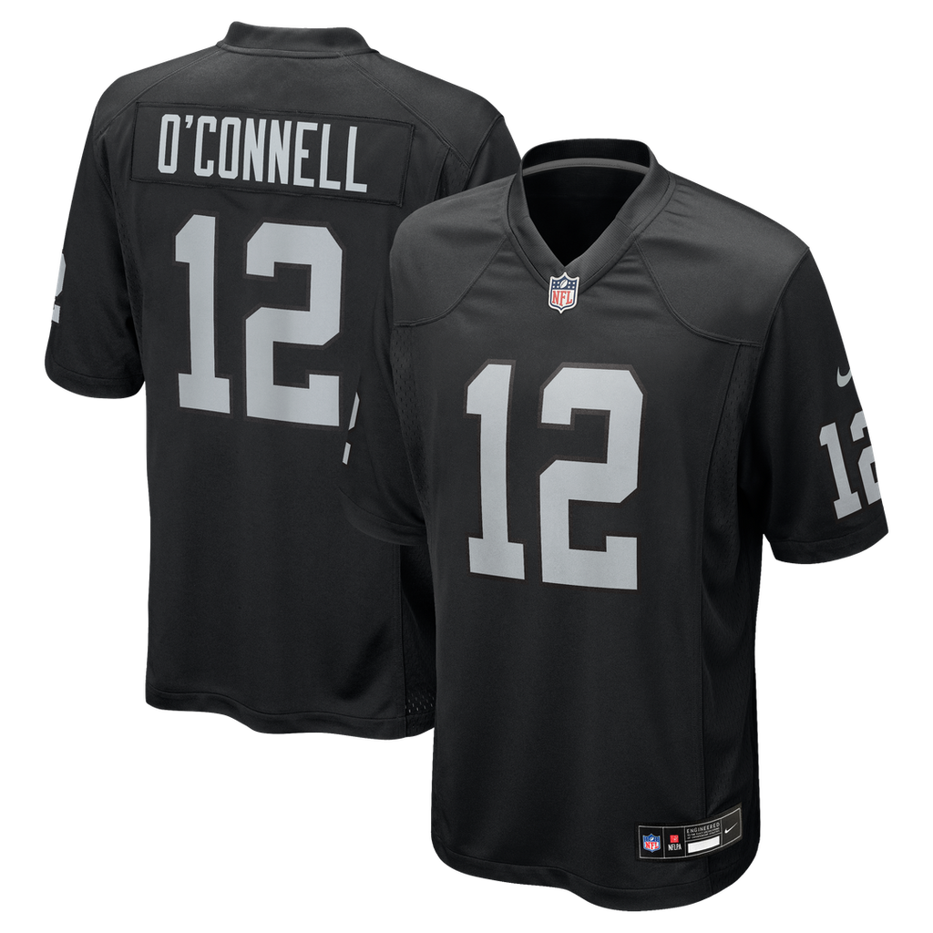 Aidan O'Connell Las Vegas Raiders Nike Team Game Jersey - Black Official NFL Team Apparel Football Fan Gear