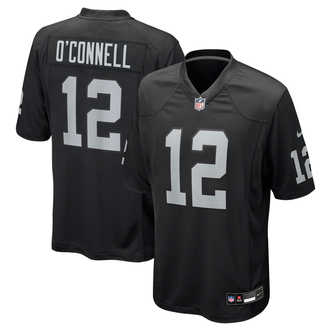 Aidan O'Connell Las Vegas Raiders Nike Team Game Jersey - Black Official NFL Team Apparel Football Fan Gear