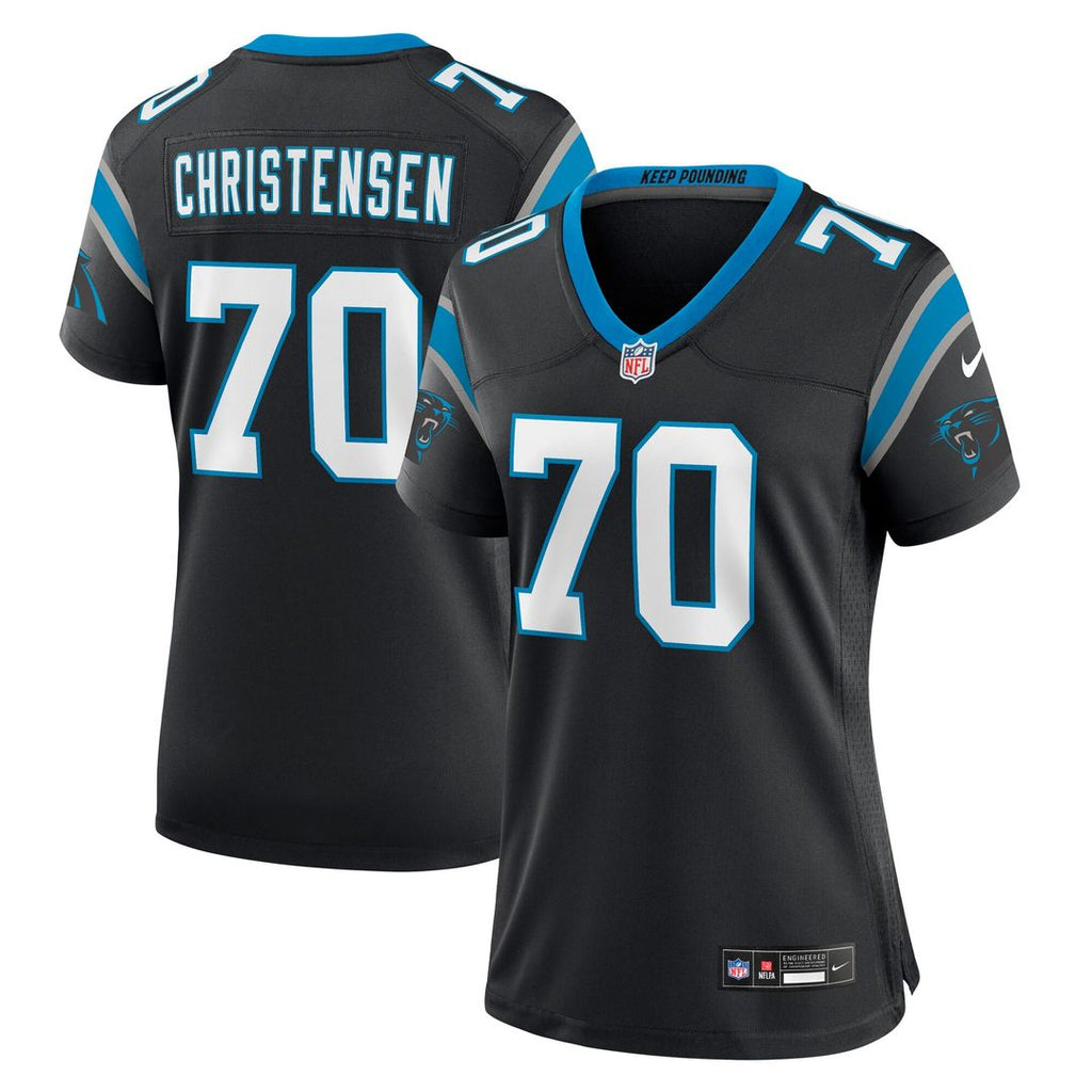 Brady Christensen Carolina Panthers Nike Women's Team Game Jersey - Black Official NFL Team Apparel Football Fan Gear